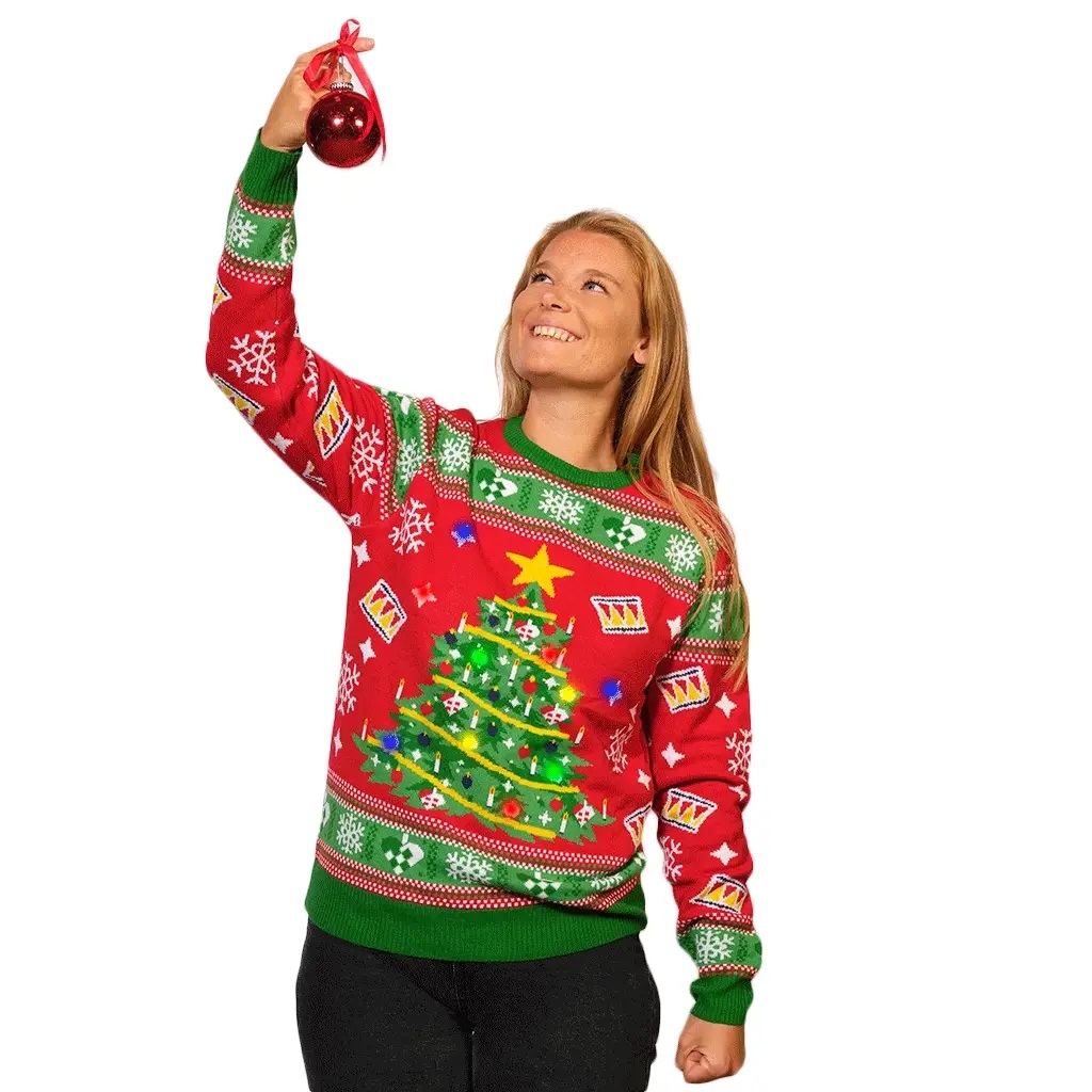 jersey navideño con luces led